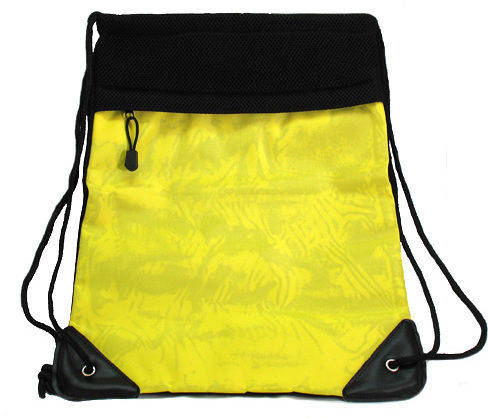 Mesh Drawstring Backpack- Yellow Case Pack 2