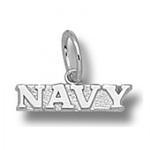 Navy Charm in 10kt White Gold - Glossy Finish - Magnificent