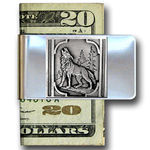 Large Money Clip - Howling Wolf