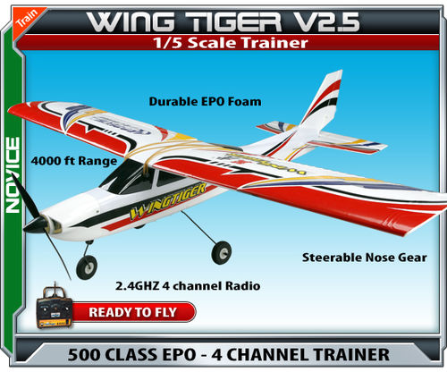 Wing Tiger V2.5 EPO Electric RTF RC Plane 88776