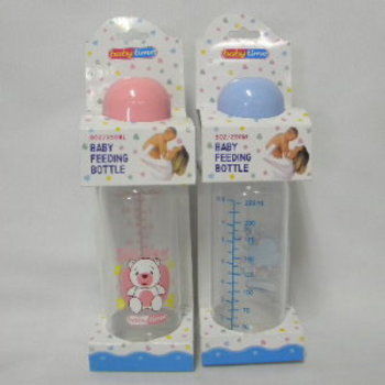 8 OZ Plastic Baby Bottle Assorted Colors Case Pack 48