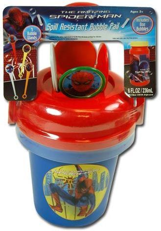 Spiderman 4 Bubble Bucket 8oz Bubble4 Chunky Wands Case Pack 12