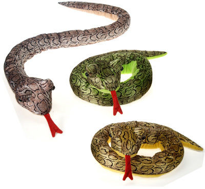 62"" 3Asst. Color Snakes- Green, Yellow, Case Pack 24