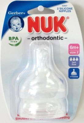 Nuk Silicone Fast Flow Baby Bottle Nipples Size 2 Case Pack 27