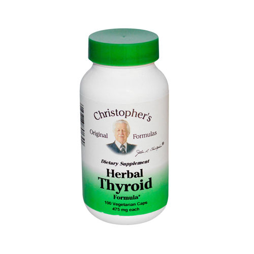 Christopher's Herbal Thyroid - 475 mg - 100 Vegetarian Capsules