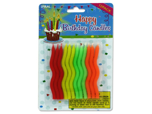 Spiral birthday candles