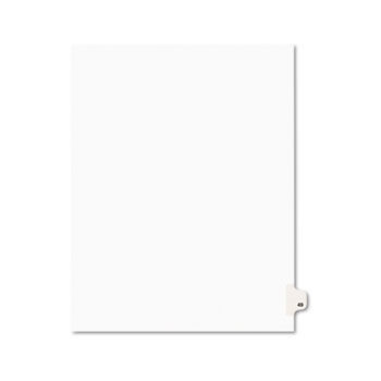Avery-Style Legal Side Tab Divider, Title: 49, Letter, White, 25/Pack