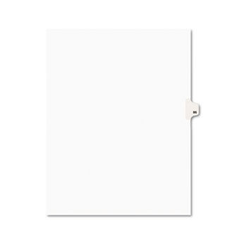 Avery-Style Legal Side Tab Divider, Title: 86, Letter, White, 25/Pack