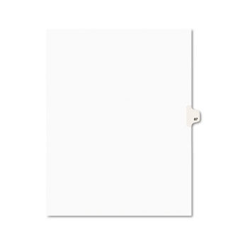 Avery-Style Legal Side Tab Divider, Title: 87, Letter, White, 25/Pack