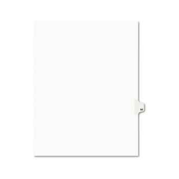 Avery-Style Legal Side Tab Divider, Title: 92, Letter, White, 25/Pack