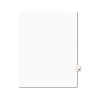 Avery-Style Legal Side Tab Divider, Title: 95, Letter, White, 25/Pack