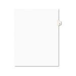 Avery-Style Legal Side Tab Dividers, One-Tab, Title F, Letter, White, 25/Pack