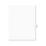 Avery-Style Legal Side Tab Dividers, One-Tab, Title P, Letter, White, 25/Pack