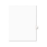 Avery-Style Legal Side Tab Dividers, One-Tab, Title Q, Letter, White, 25/Pack