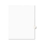 Avery-Style Legal Side Tab Dividers, One-Tab, Title R, Letter, White, 25/Pack