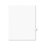 Avery-Style Legal Side Tab Dividers, One-Tab, Title S, Letter, White, 25/Pack