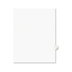 Avery-Style Legal Side Tab Dividers, One-Tab, Title T, Letter, White, 25/Pack
