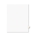 Avery-Style Legal Side Tab Dividers, One-Tab, Title W, Letter, White, 25/Pack