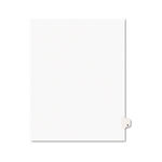 Avery-Style Legal Side Tab Dividers, One-Tab, Title x, Letter, White, 25/Pack