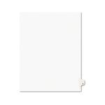 Avery-Style Legal Side Tab Dividers, One-Tab, Title Y, Letter, White, 25/Pack