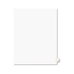 Avery-Style Legal Side Tab Dividers, One-Tab, Title Z, Letter, White, 25/Pack