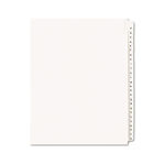 Allstate-Style Legal Side Tab Dividers, 26-Tab, A-Z, Letter, White, 26/Set