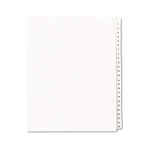 Allstate-Style Legal Side Tab Dividers, 25-Tab, 1-25, Letter, White, 25/Set