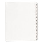Allstate-Style Legal Side Tab Dividers, 25-Tab, 51-75, Letter, White, 25/Set