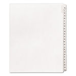 Allstate-Style Legal Side Tab Dividers, 25-Tab, 76-100, Letter, White, 25/Set