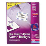 Flexible Self-Adhesive Laser/Inkjet Name Badge Labels, 2-1/3 x 3-3/8, BE, 400/Bx