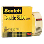 665 Double-Coated Tape, 1"" x 36 yards, Clear