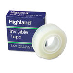 Invisible Permanent Mending Tape, 3/4"" x 1296"", 1"" Core, Clear
