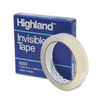 Invisible Permanent Mending Tape, 3/4"" x 2592"", 3"" Core, Clear