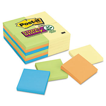 Office Pack, 3 x 3, Four Colors, 24 90-Sheet Pads/Pack