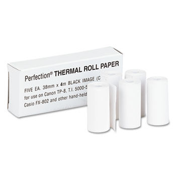 Thermal Calculator Rolls, 1-1/2"" x 14 ft, White, 5/Pack