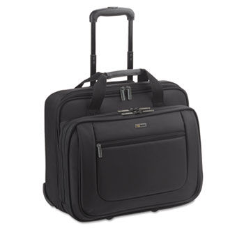 Classic 17.3"" Rolling Case, Polyester, 16 3/4 x 5 x 14, Black