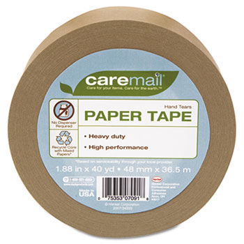 Paper Packaging Tape, Heavy-Duty 6.1 mil, 1.88"" x 40yds