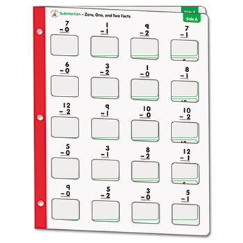 Math Windows, Subtraction, Five Write-On/Wipe-Away Cards per Pack
