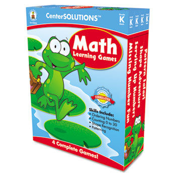 Math Learning Games, Four Game Boards, 2-4 Players, Grade K