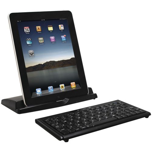 MACALLY BTKEYMINI iPad(R)/iPhone(R)/iPod touch(R) Bluetooth(R) Mini Keyboard with Stand & Cover