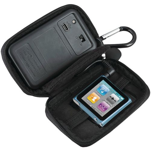 IHOME iHM11B iPod nano(R) 6G & iPod shuffle(R) Rechargeable Speaker Case (Black)