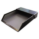 ProFormance Letter Tray, Crocodile Pattern, Black, With Roof