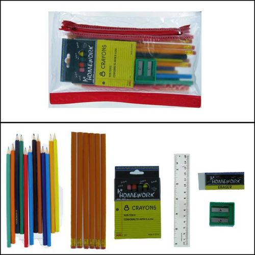 Back to School Pencil Kit with Crayons Case Pack 48