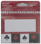 24-Pack Playing Card-Themed Name Tags Case Pack 24