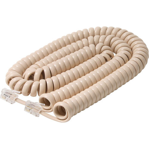 15' Ivory Coiled Handset Cord