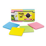 Full Adhesive Notes, 3 x 3, Assorted Bright Colors, 12/Pack