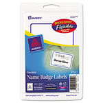 Flexible Self-Adhesive Laser/Inkjet Name Badge Labels, 2-1/3 x 3-3/8, BE, 40/Pk