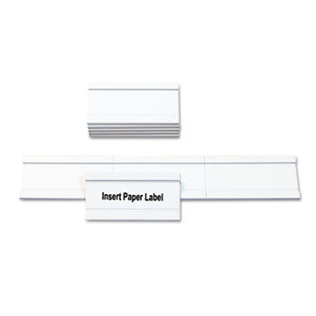 Magnetic Card Holders, 2w x 1h, White, 10/Pack