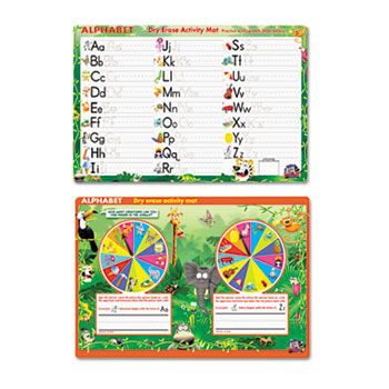 SpinnerZ Dry Erase Learning Mat, Letters