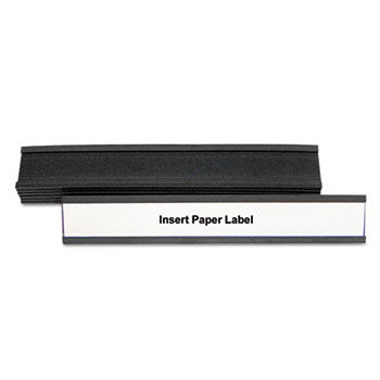 Magnetic Card Holders, 6""w x 1""h, Black, 10/Pack
